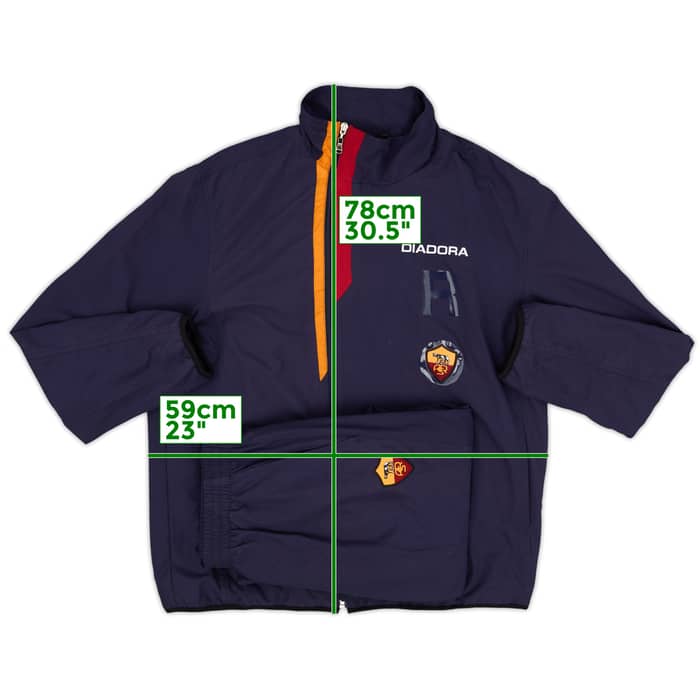 2005-06 Roma Diadora Tracksuit - 8/10 - (L)