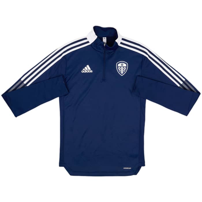 2021-22 Leeds United adidas 1/4 Zip Training Top - 7/10 - (XS)