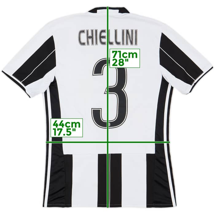 2016-17 Juventus Home Shirt Chiellini #3 - 5/10 - (S)