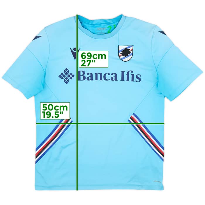 2020-21 Sampdoria Macron Player Issue Training Shirt - 4/10 - (L)