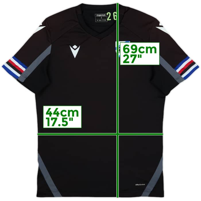 2021-22 Sampdoria Macron Player Issue Training Shirt #26 - 9/10 - (S)