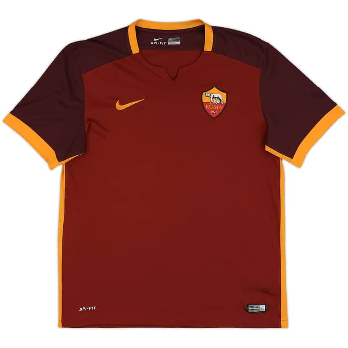 2015-16 Roma Home Shirt Dzeko #9 - 7/10 - (L)