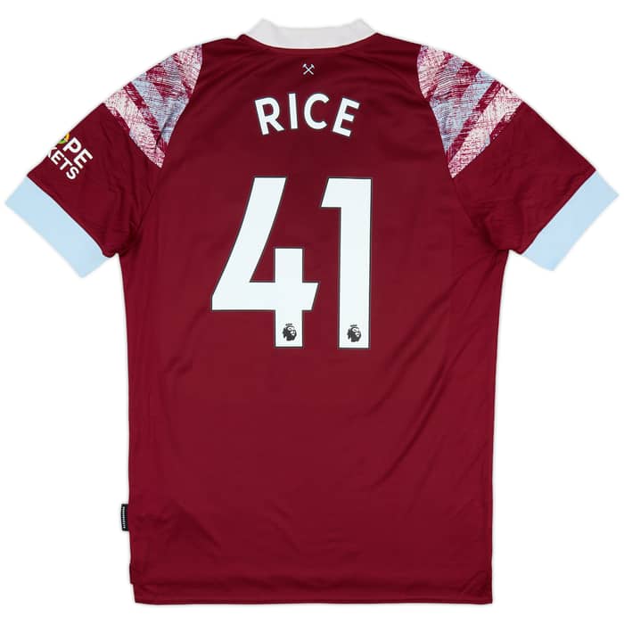 2022-23 West Ham Home Shirt Rice #41 - 6/10 - (M)