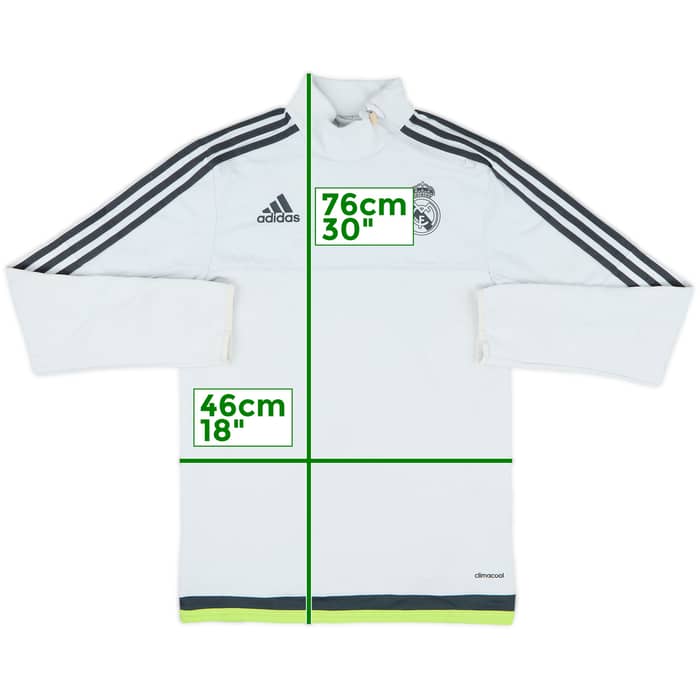 2015-16 Real Madrid adidas 1/4 Zip Drill Top - 8/10 - (XS)