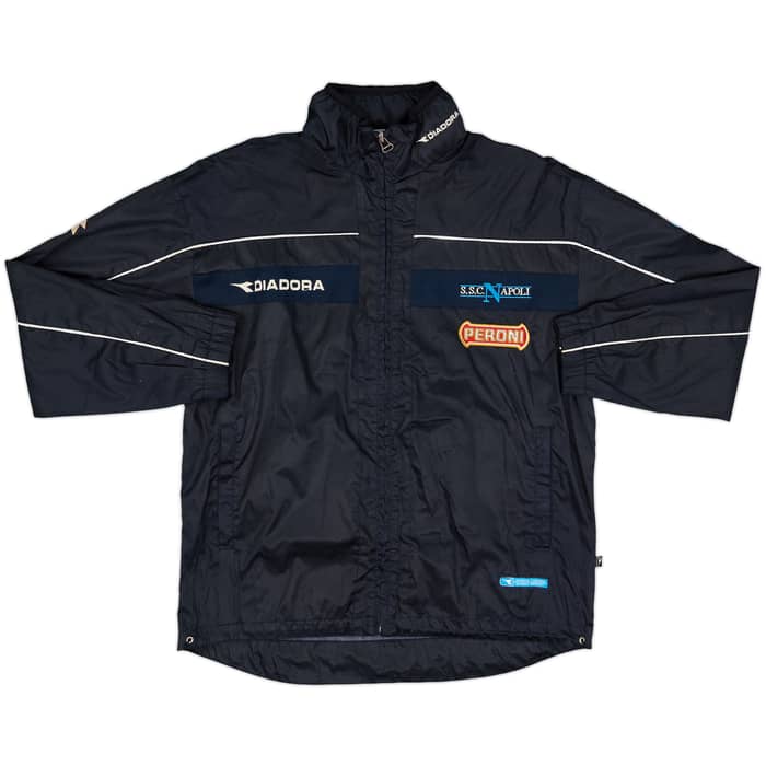2001-02 Napoli Diadora Hooded Rain Jacket - 5/10 - (M)