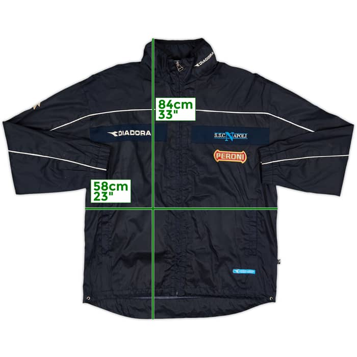 2001-02 Napoli Diadora Hooded Rain Jacket - 5/10 - (M)