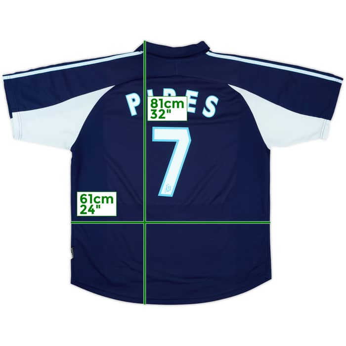 1999-00 Olympique Marseille Away Shirt Pires #7 - 7/10 - (L)