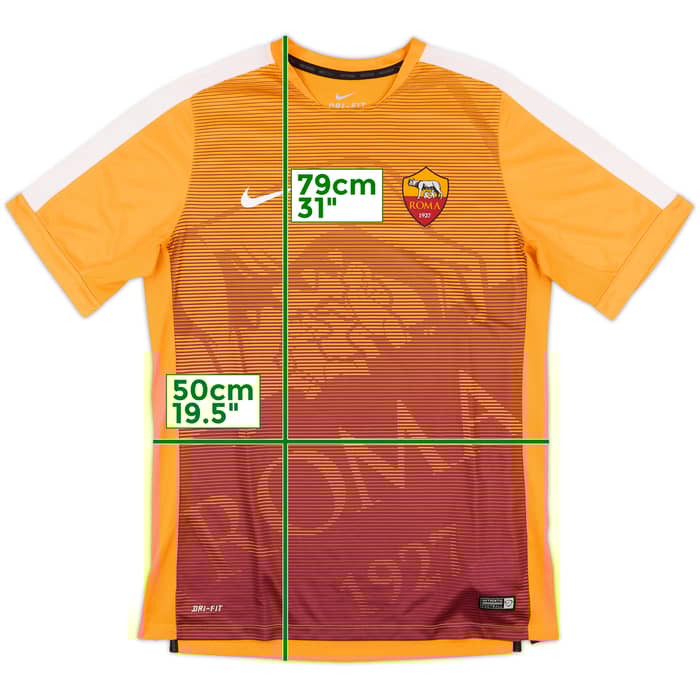 2015-16 Roma Nike Training Shirt - 10/10 - (L)
