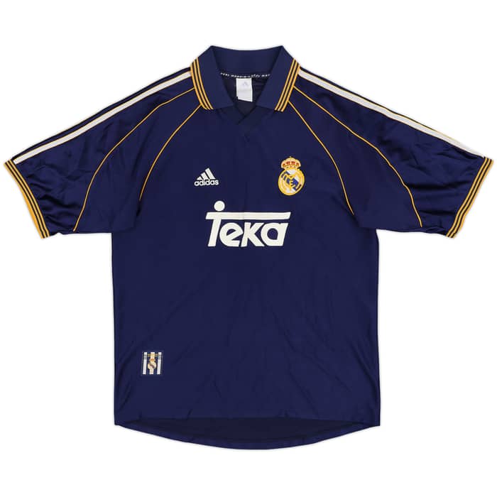 1998-99 Real Madrid Third Shirt Suker #9 - 6/10 - (L)
