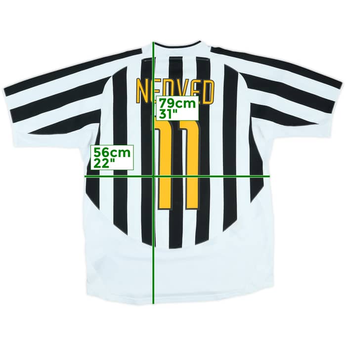 2003-04 Juventus Home Shirt Nedved #11 - 7/10 - (L)