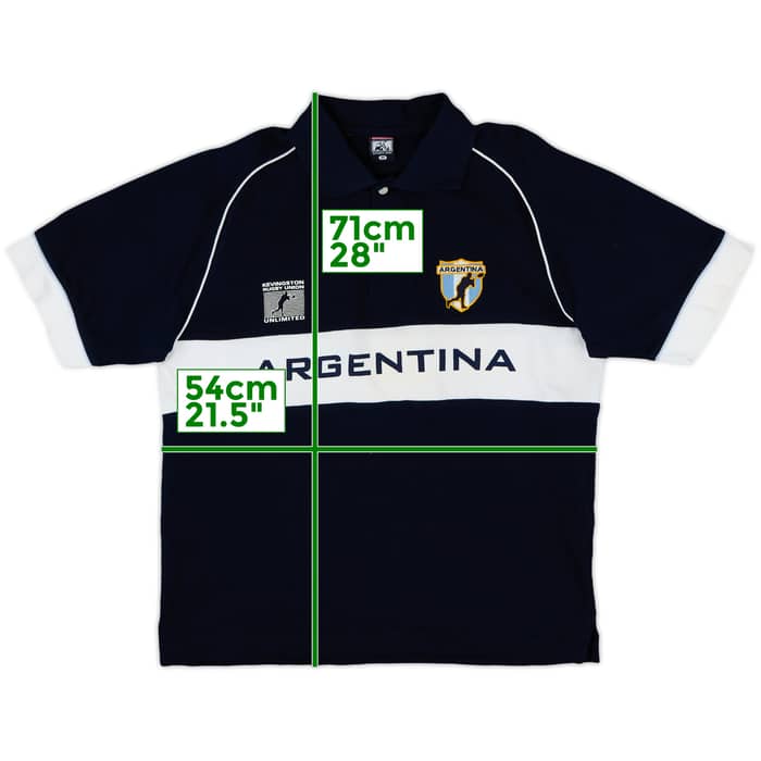 2000s Argentina Kevingston Rugby Union Polo Shirt - 9/10 - (M)