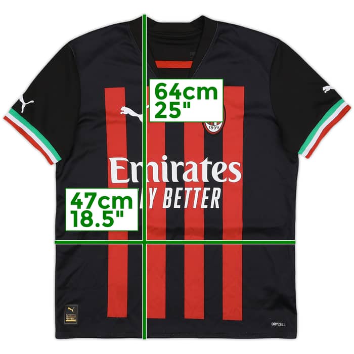 2022-23 AC Milan Home Shirt - 9/10 - (L.Boys)