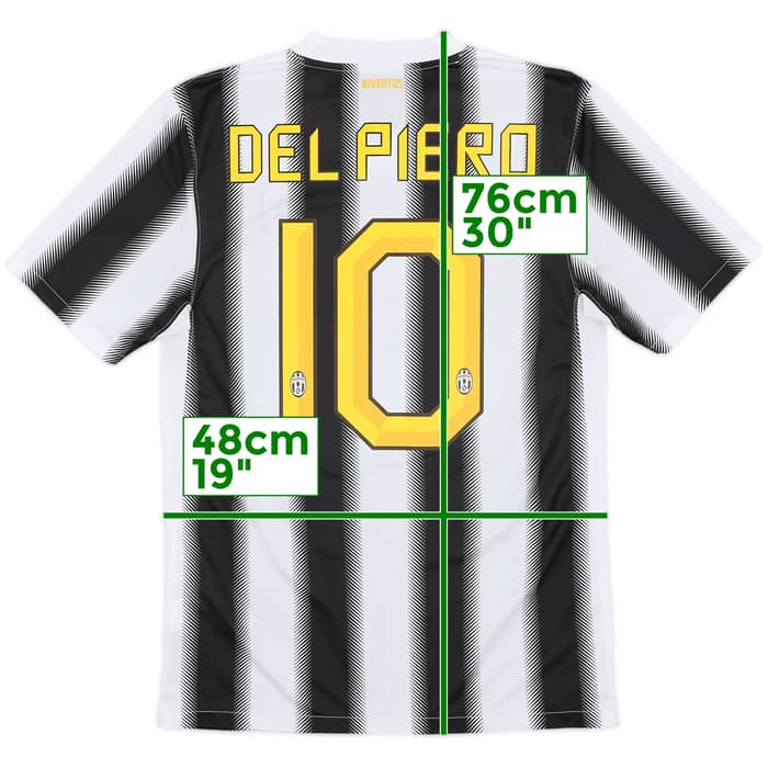 2011-12 Juventus Home Shirt Del Piero #10 - 8/10 - (S)