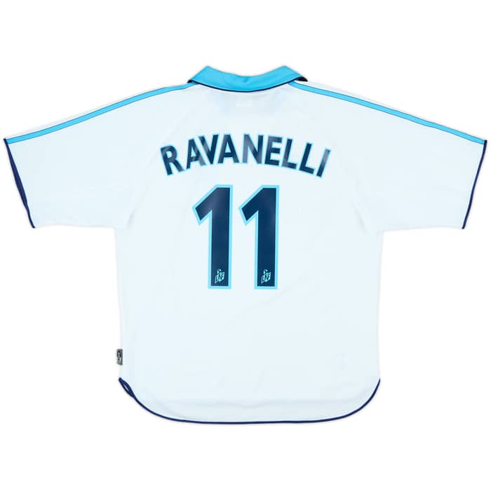 1999-00 Olympique Marseille Home Shirt Ravanelli #11 - 8/10 - (M)