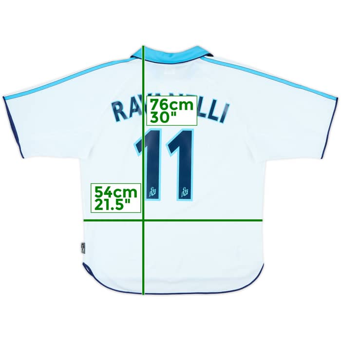 1999-00 Olympique Marseille Home Shirt Ravanelli #11 - 8/10 - (M)