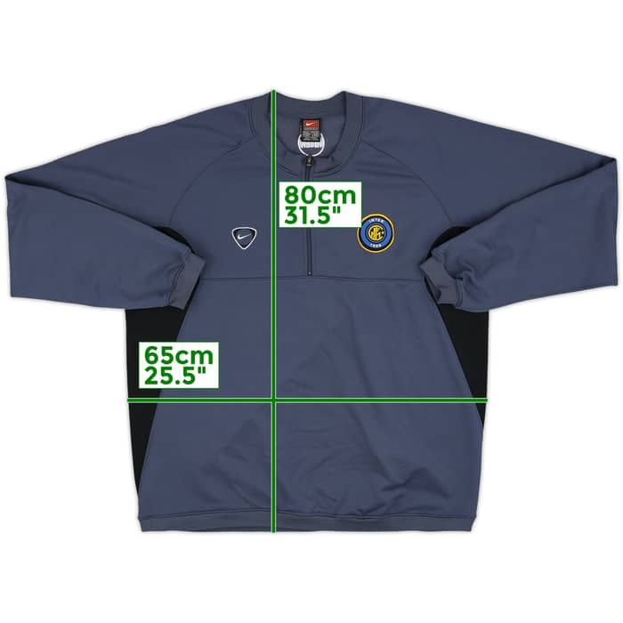2000-01 Inter Milan Nike 1/4 Zip Sweat Top - 8/10 - (XL)