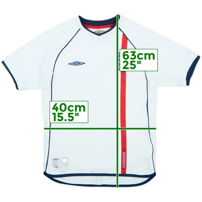 2001-03 England Home Shirt - 5/10 - (M.Boys)