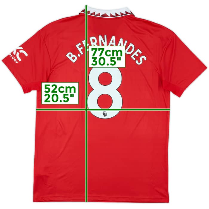 2022-23 Manchester United Home Shirt B.Fernandes #8 - 8/10 - (L)
