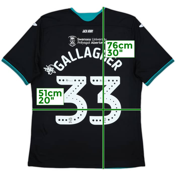 2019-20 Swansea Away Shirt Gallagher #33 - 9/10 - (XL)