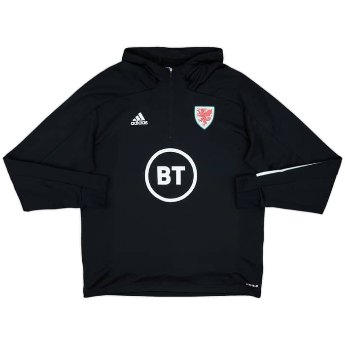 2019-20 Wales adidas 1/4 Zip Hooded Drill Top - 9/10 - (XL)