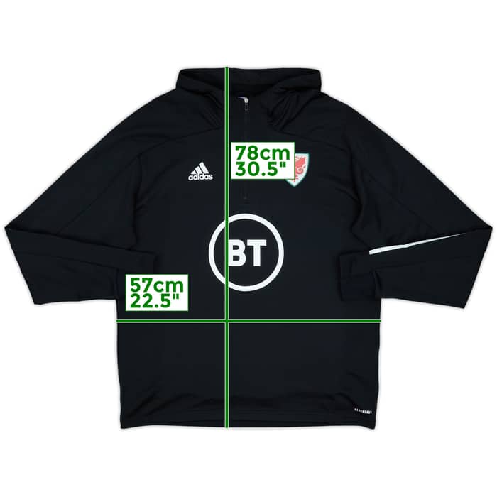 2019-20 Wales adidas 1/4 Zip Hooded Drill Top - 9/10 - (XL)