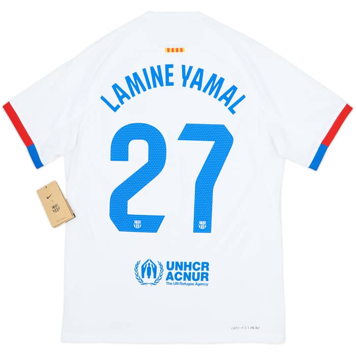 2023-24 Barcelona Authentic Away Shirt Lamine Yamal #27 (M)