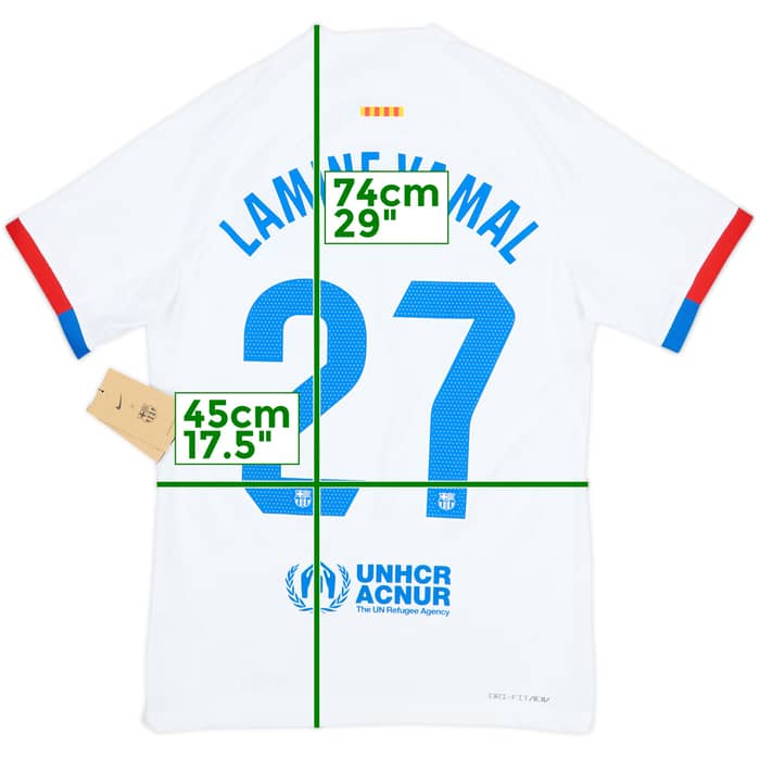 2023-24 Barcelona Authentic Away Shirt Lamine Yamal #27 (S)