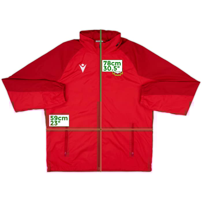 2020-21 Wrexham Macron Hooded Rain Jacket - 8/10 - (L)