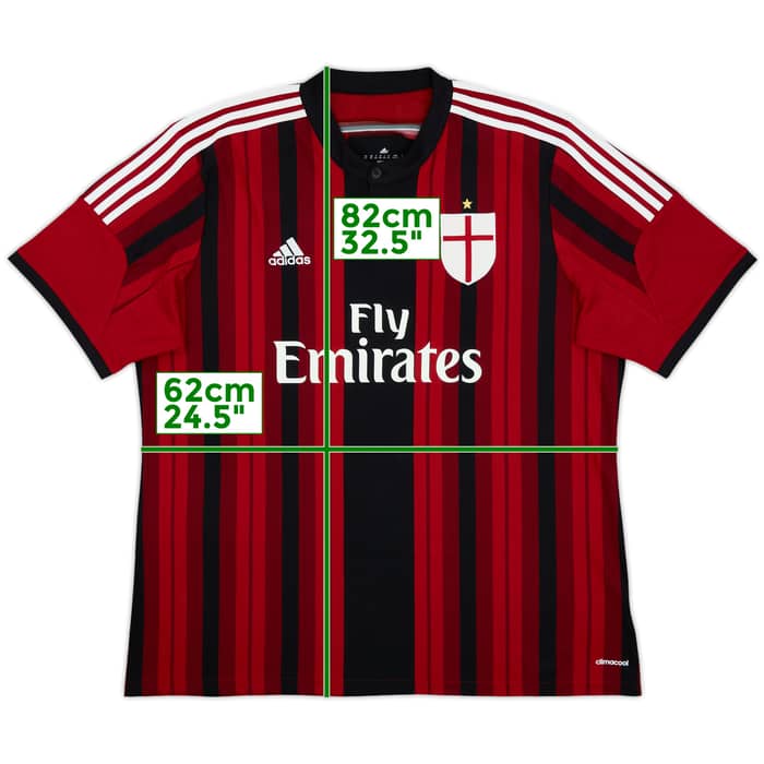 2014-15 AC Milan Home Shirt - 10/10 - (XXL)