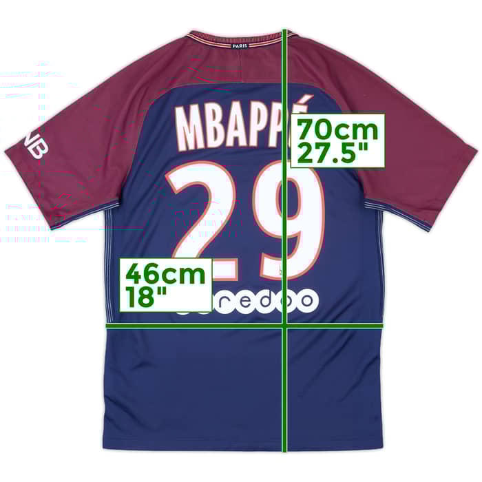 2017-18 Paris Saint-Germain Home Shirt Mbappe #29 - 9/10 - (S)