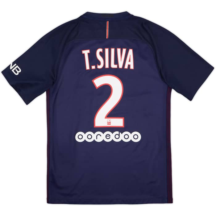 2016-17 Paris Saint-Germain Home Shirt T.Silva #2 - 8/10 - (S)
