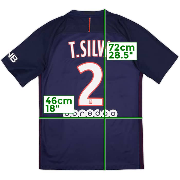 2016-17 Paris Saint-Germain Home Shirt T.Silva #2 - 8/10 - (S)