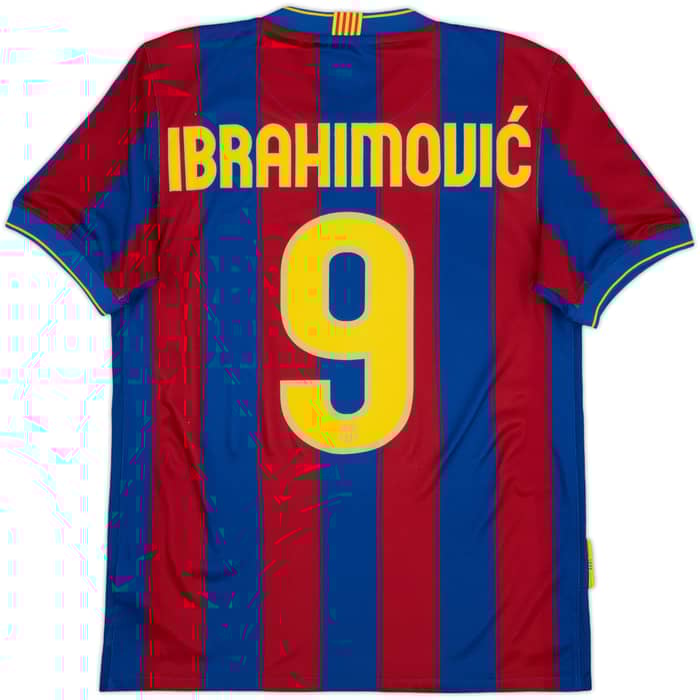 2009-10 Barcelona Home Shirt Ibrahimovic #9 - 9/10 - (S)