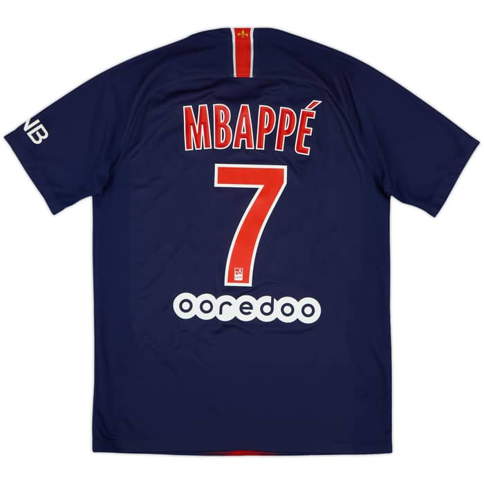 2018-19 Paris Saint-Germain Home Shirt Mbappe #7 - 8/10 - (M)