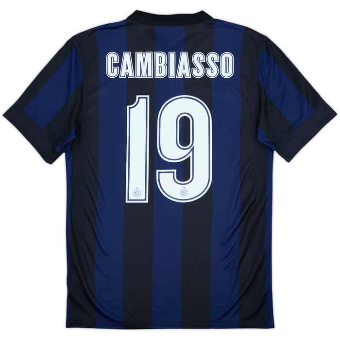 2013-14 Inter Milan Home Shirt Cambiasso #19 - 10/10 - (S)