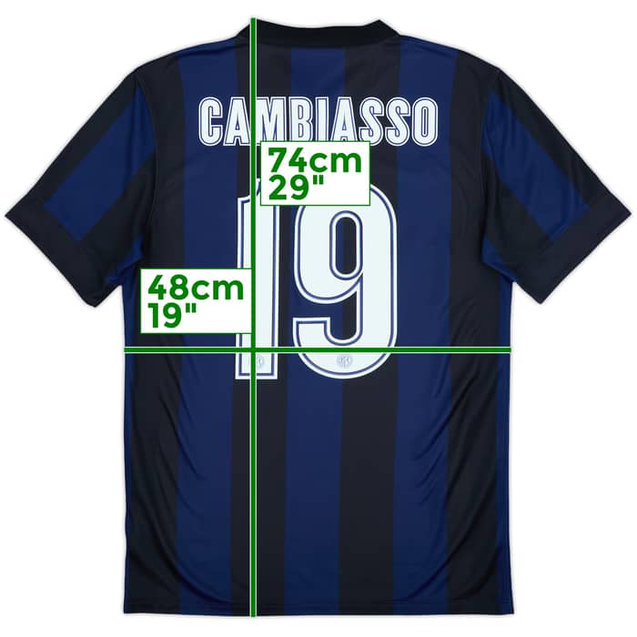 2013-14 Inter Milan Home Shirt Cambiasso #19 - 10/10 - (S)