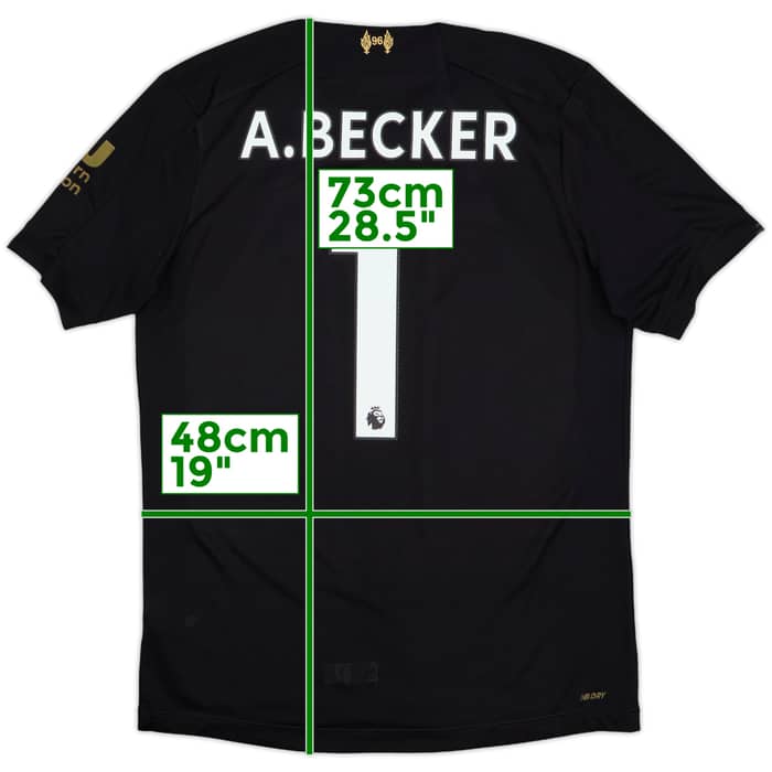 2019-20 Liverpool GK S/S Shirt A.Becker #1 - 6/10 - (M)