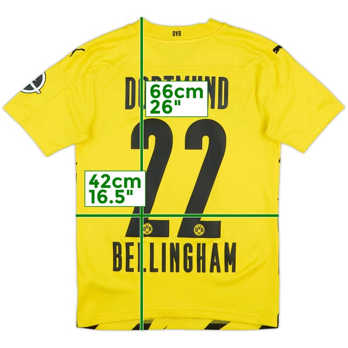 2020-21 Borussia Dortmund Home Shirt Bellingham #22 - 10/10 - (XS)