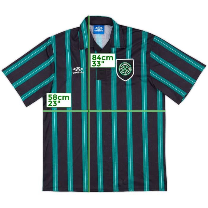 1992-93 Celtic Away Shirt - 8/10 - (XL)