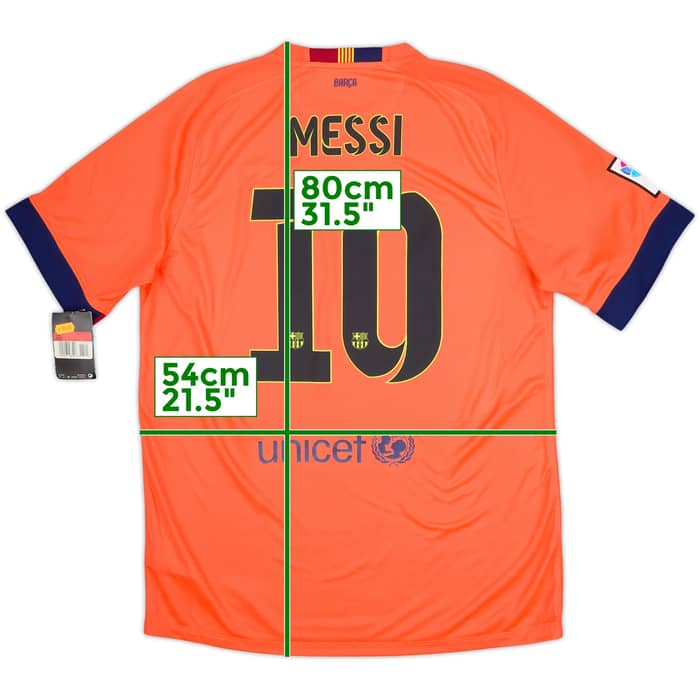 2014-15 Barcelona Away Shirt Messi #10 (L)