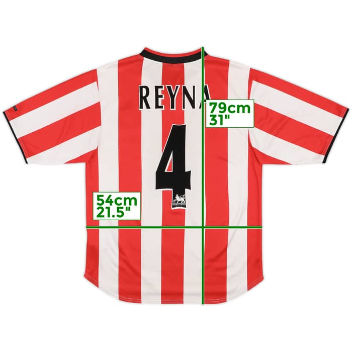 2000-02 Sunderland Home Shirt Reyna #4 - 7/10 - (S)