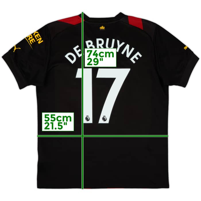 2022-23 Manchester City Away Shirt De Bruyne #17 - 9/10 - (L)
