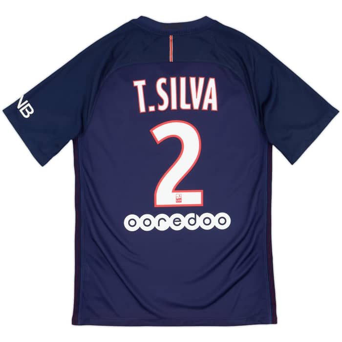 2016-17 Paris Saint-Germain Home Shirt T.Silva #2 - 8/10 - (S)