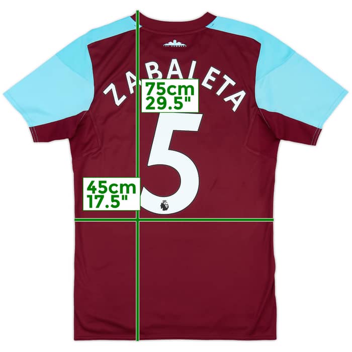 2017-18 West Ham Home Shirt Zabaleta #5 - 8/10 - (S)