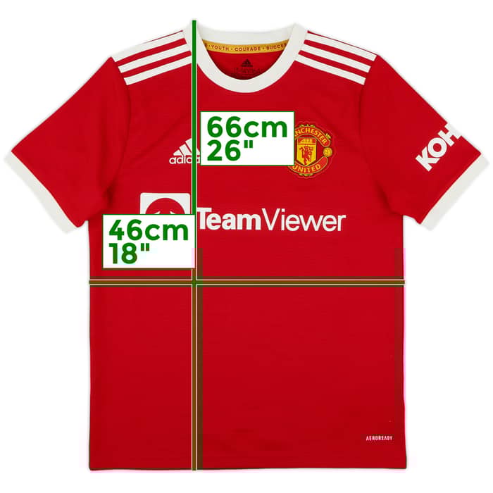 2021-22 Manchester United Home Shirt - 9/10 - (L.Boys)