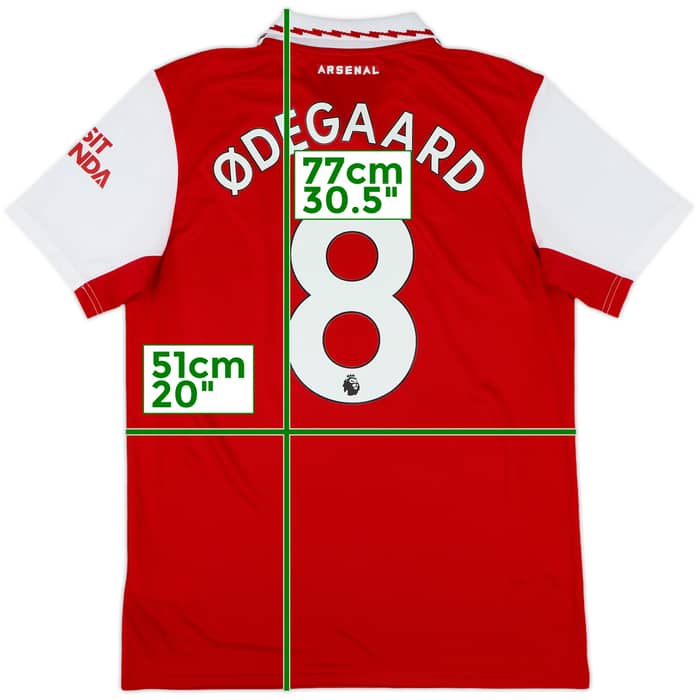 2022-23 Arsenal Home Shirt Odegaard #8 - 9/10 - (M)