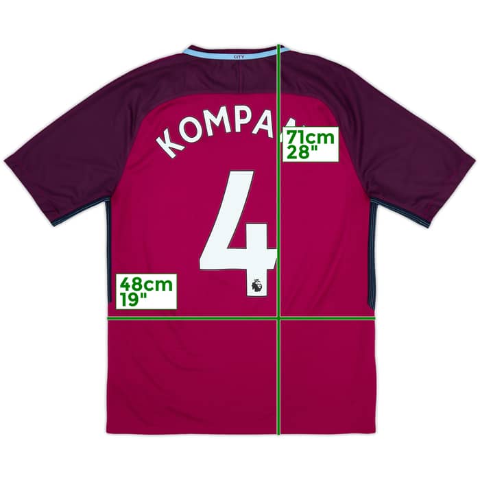 2017-18 Manchester City Away Shirt Kompany #4 - 8/10 - (M)