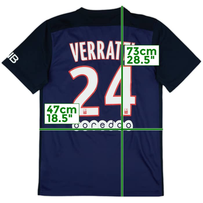 2015-16 Paris Saint-Germain Home Shirt Veratti #6 - 7/10 - (S)
