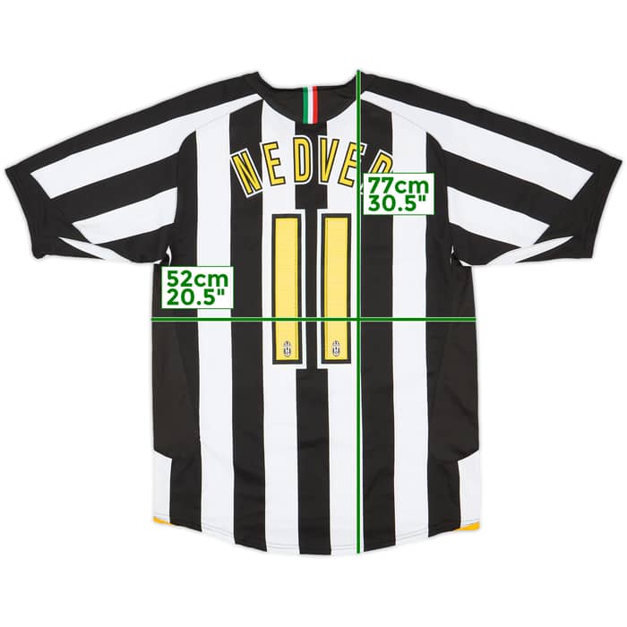 2005-06 Juventus Home Shirt Nedved #11 - 8/10 - (L)