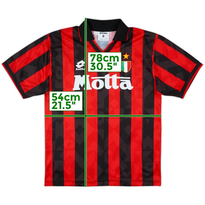 1994-95 AC Milan Home Shirt - 9/10 - (L)